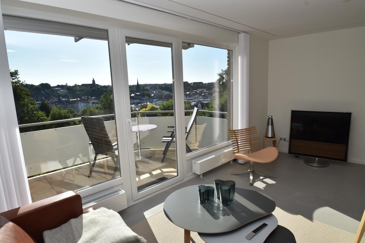 Fewo1846 - Foerdeview - Luxurioese Wohnung Mit 2 Schlafzimmern Und Balkon Mit Hafenblick Flensburg Kültér fotó